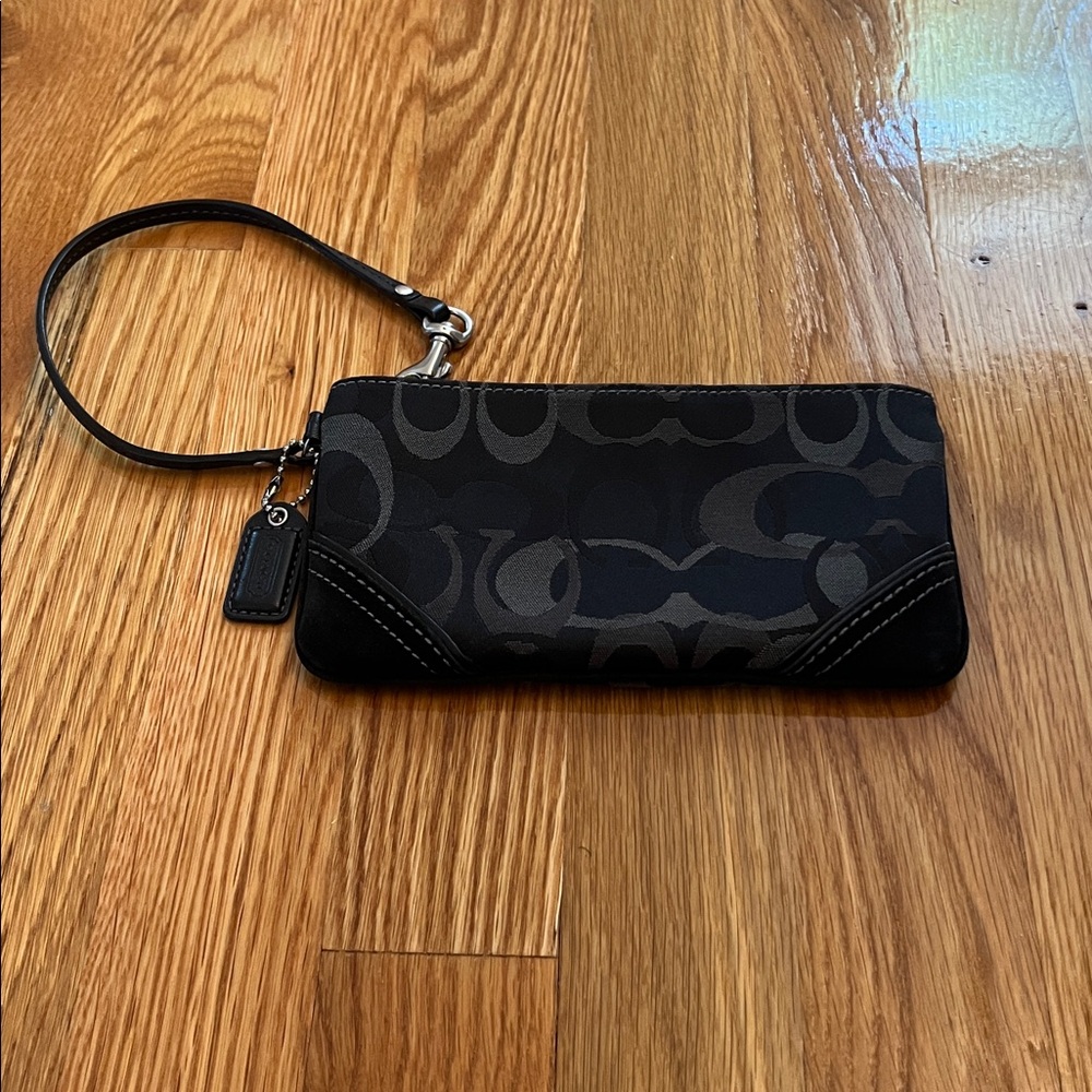 Coach Black Wristlet Clutch